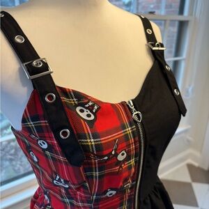 Skelanimals zipper mini dress xs